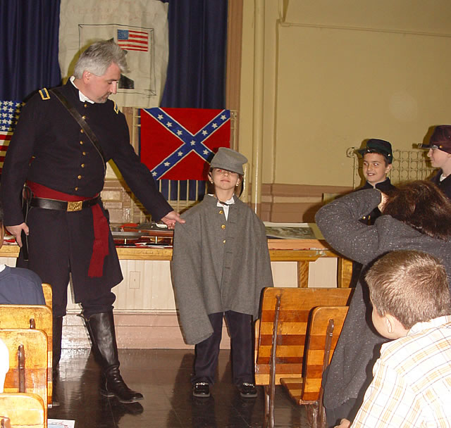 A Confederate soldier was found in the class.