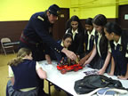 Future engineers learning how a steam fire engine works. (86kb)